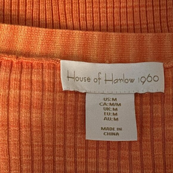 3 Pc Bundle House Of Harlow 1960 Orange Ribbed Set - Picture 6 of 7
